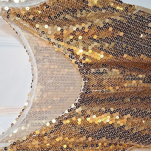Intimately Free People Gold Sequin Holiday Dress SZ.XS-TP ✨ - Picture 8 of 16
